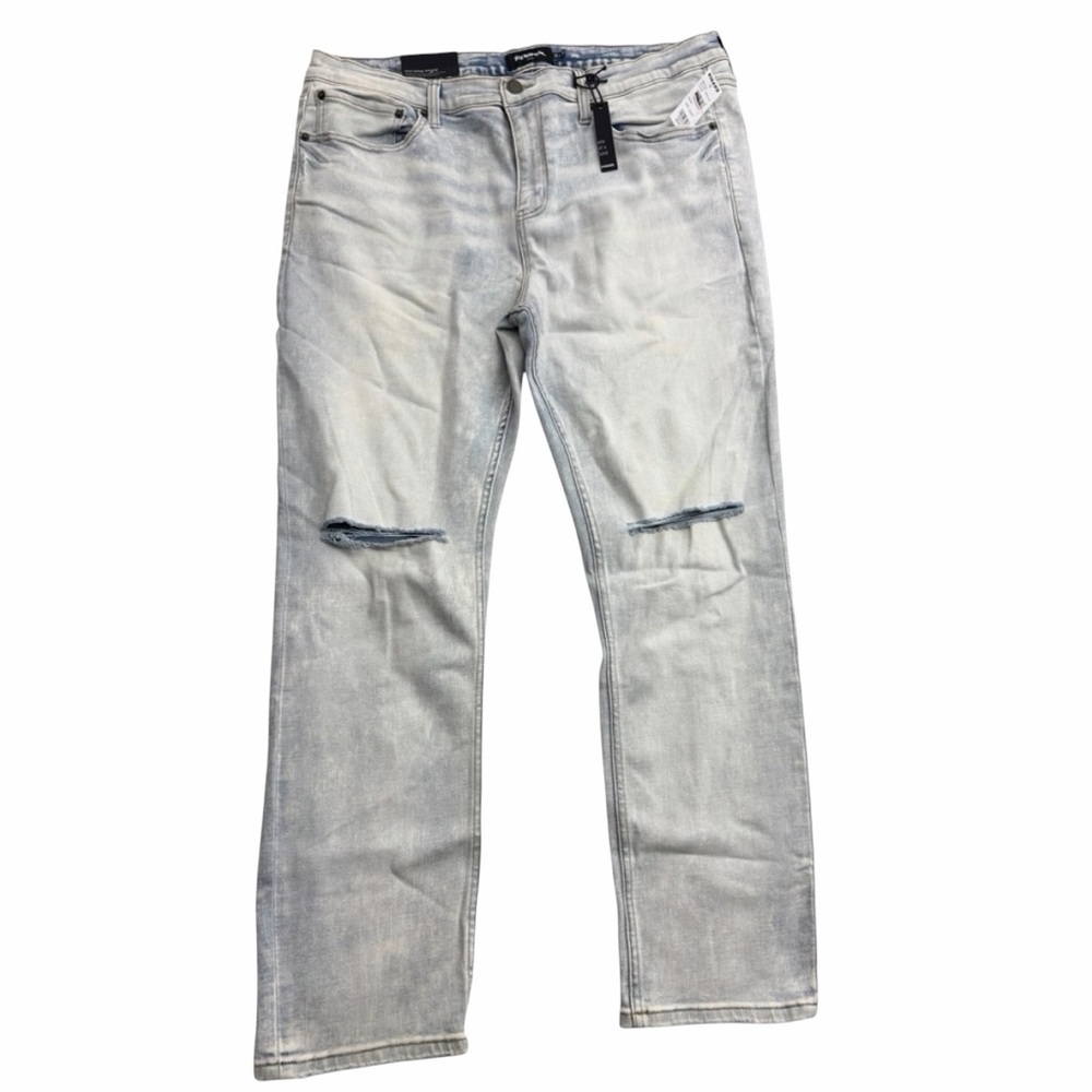 NWT RSQ Skinny Jeans Men’s 38x30 – Light Wash Distressed Knee Vintage Flex Denim